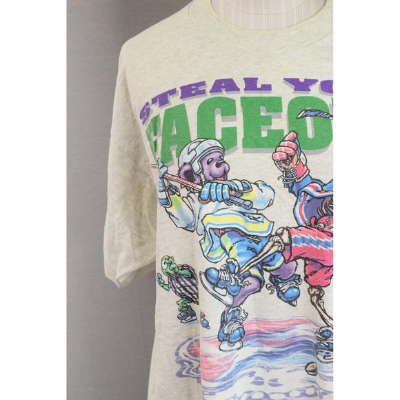 Vintage Grateful Dead Shirt Mens XL Steal Your Faceoff Hockey Bear GDM USA 90s - Picture 3 of 8